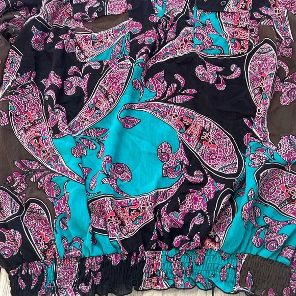 Lane Bryant Vibrant Paisley Blouse - Picture 7 of 8
